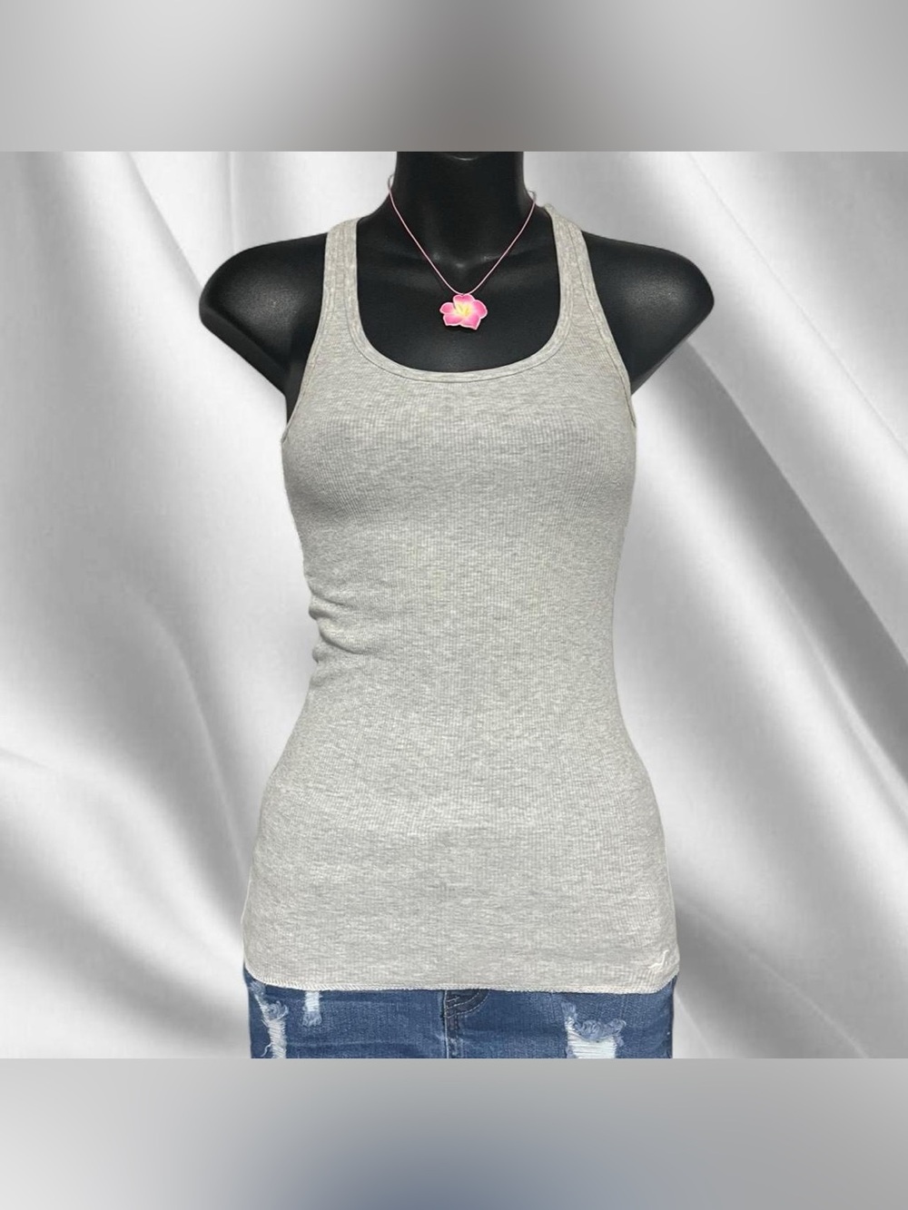 00s Hollister Grey Ribbed Tank